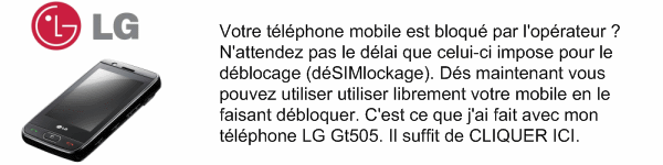 Déblocage LG Gt505