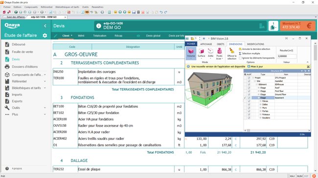 Capture d'écran du logiciel Onaya - crédit Aquitaine Informatique